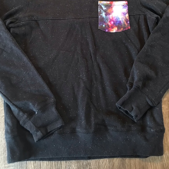 On The Byas Galaxy Pocket Black Speck Sweatshirt - Picture 5 of 6